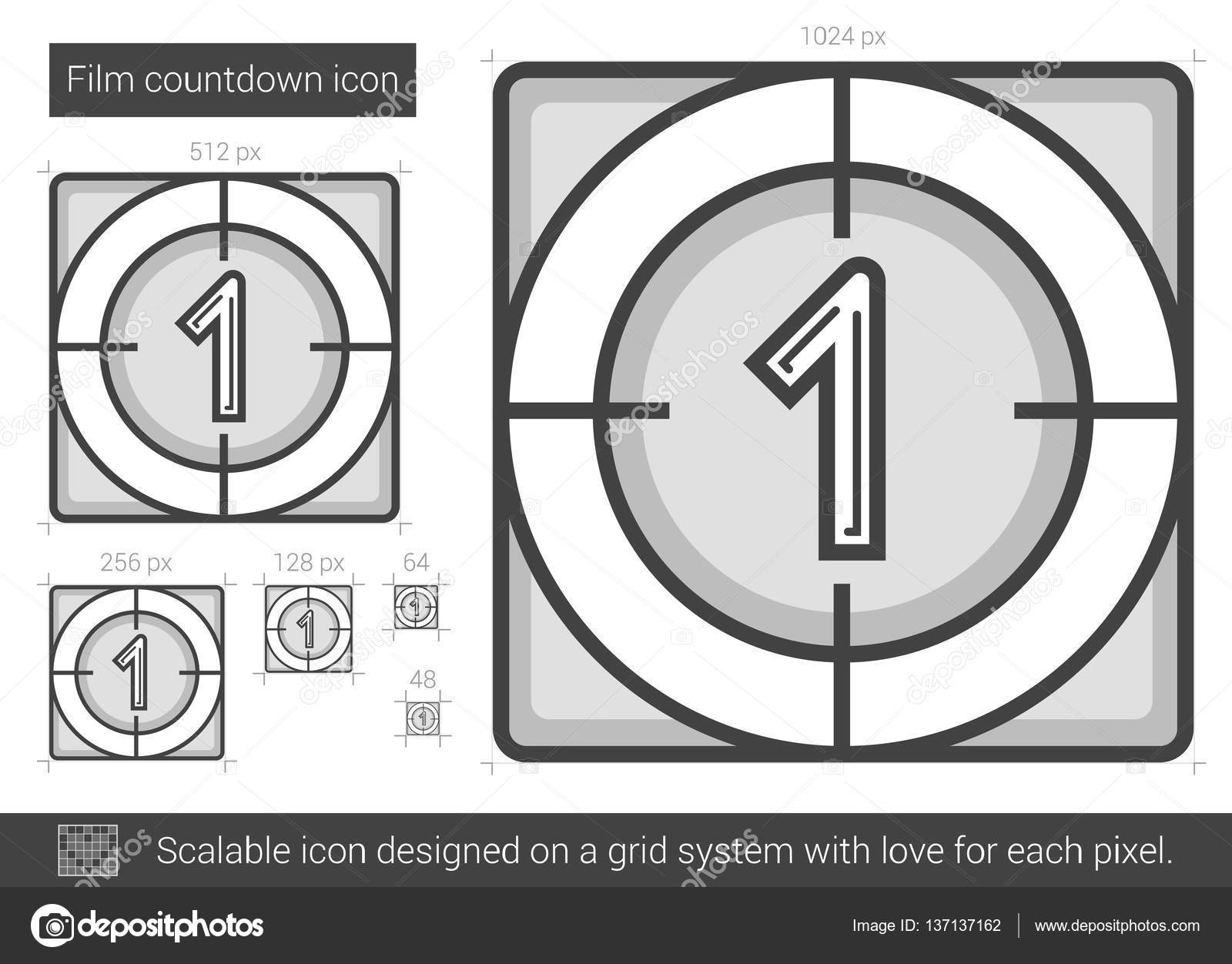 Film Rebours Vecteur Ligne Icne Isol Sur Fond Blanc Icone De Compte Pour Infographie Site Web Ou Env Volutif Conu Un