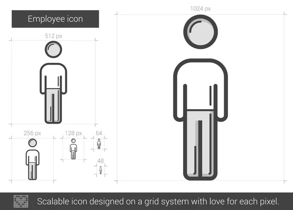 Werknemerslijn icoon. — Stockvector