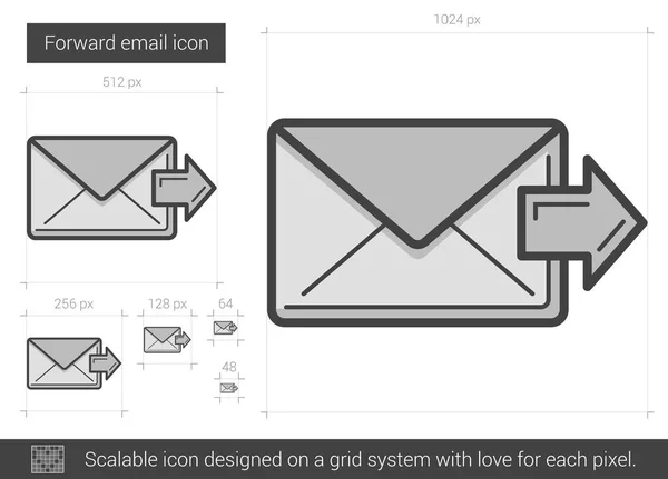 E-Mail-Zeile weiterleiten. — Stockvektor