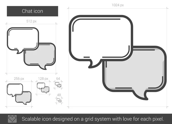 Ícone de linha de chat . —  Vetores de Stock