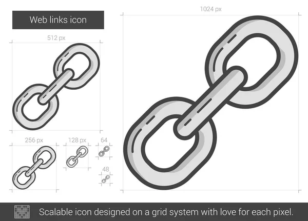 Web links line icon. — Stock Vector