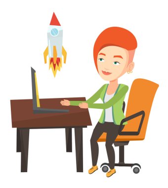 İş başlatmak kadar vektör çizim.