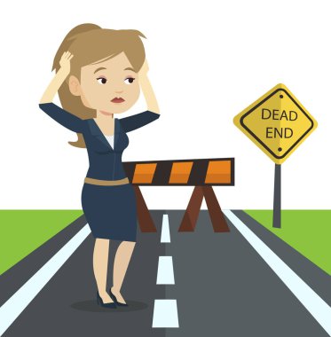 Yol işareti çıkmaz arıyorum iş kadını.