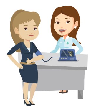 Kan basıncı ölçüm vektör çizim.