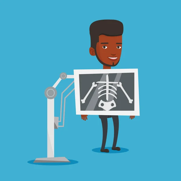 Paciente durante o procedimento de raio-x ilustração vetorial —  Vetores de Stock