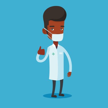 Vektör çizim Yaşasın vererek doktor.