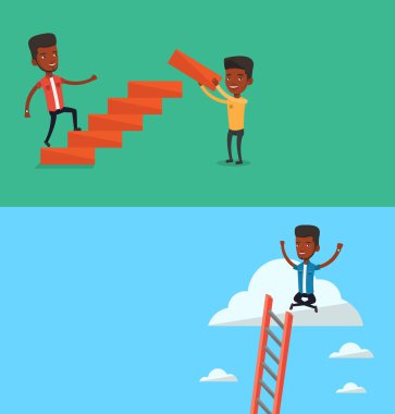 İki iş afiş metin için yer ile.