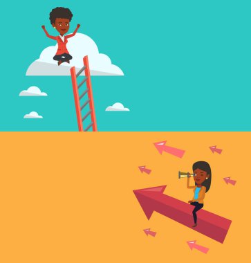 İki iş afiş metin için yer ile.