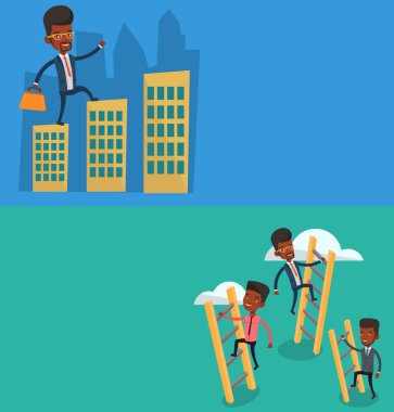 İki iş afiş metin için yer ile.