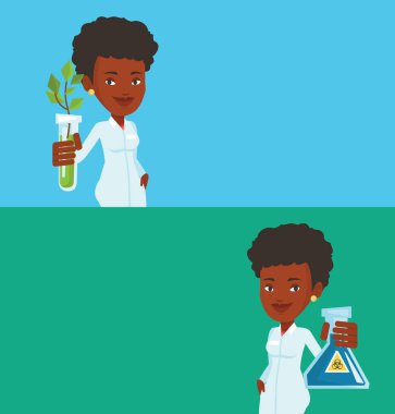 Metin için yer ile iki ekolojik afiş.