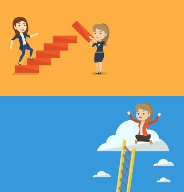 İki iş afiş metin için yer ile.