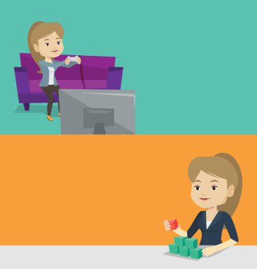 İki ortam afiş metin için yer ile.