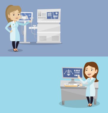 Metin için yer ile iki tıbbi afiş.