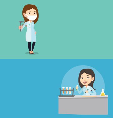 Metin için yer ile iki tıbbi afiş.