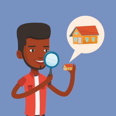 Adam evi vektör çizim için arıyor.