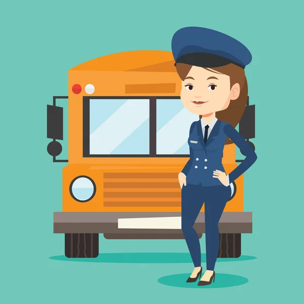 Autobús escolar vector ilustración . — Archivo Imágenes Vectoriales