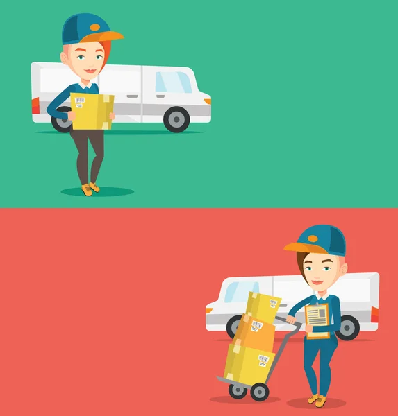 Two industrial banners with space for text. Royalty Free Stock Illustrations