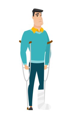 Kırık bacak ile yaralanan işadamı.