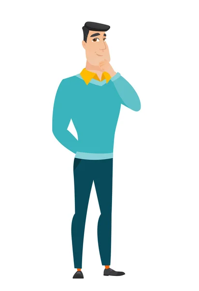Homme d'affaires caucasien pensée illustration vectorielle — Image vectorielle