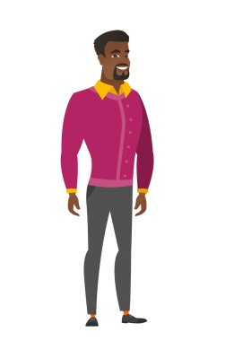 Genç Afro-Amerikan emin iş adamı.