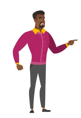 Öfkeli işadamı çığlık vektör çizim.