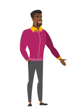 Cebinde el ile Afrikalı-Amerikalı iş adamı.