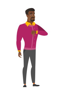 Başparmak ile hayal kırıklığına Afrika işadamı