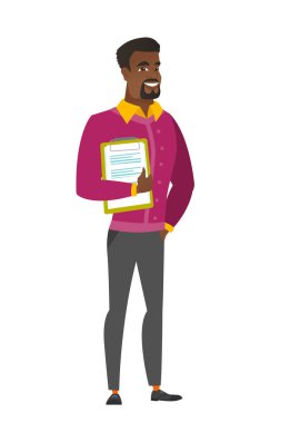 İşadamı holding Pano belgelerle.