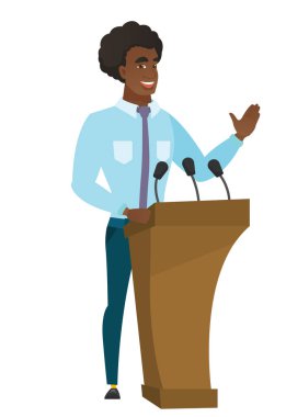 Tribün konuşma politikacı.