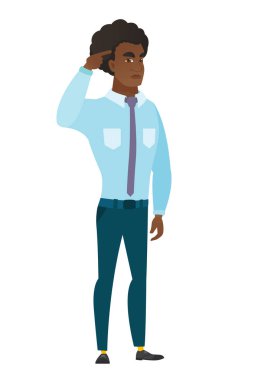 Kızgın adam tapınak karşı parmağıyla işaret