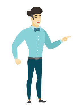 Öfkeli işadamı çığlık vektör çizim.