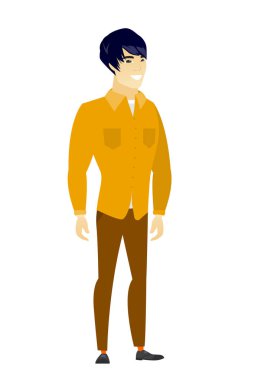 Genç Asyalı emin iş adamı.