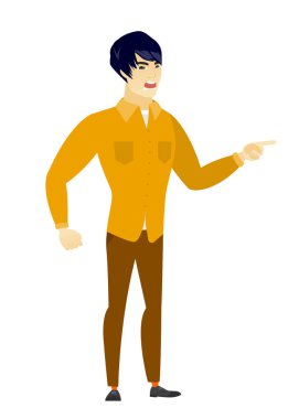 Öfkeli işadamı çığlık vektör çizim.