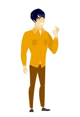 ok işaret gösteren işadamı gülümseyen.