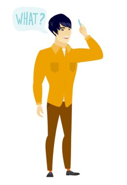 İşadamı ile soru ne konuşma balonu.