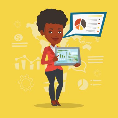 Tablet bilgisayarda rapor sunma işkadını