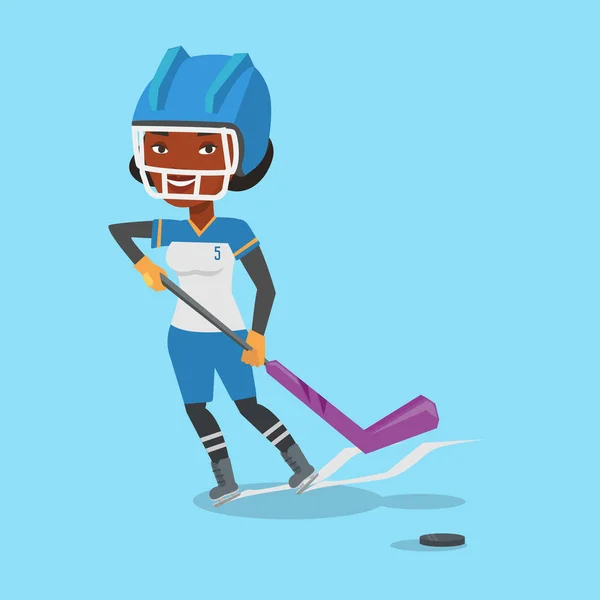 Ice hockey player vector illustration. — Stock Vector