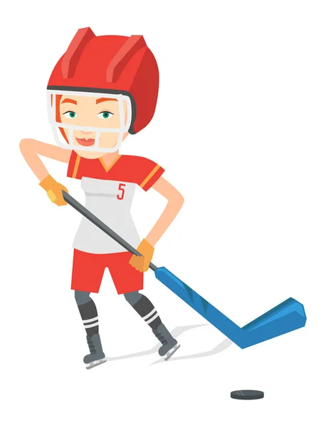Illustration vectorielle du joueur de hockey sur glace . — Image vectorielle