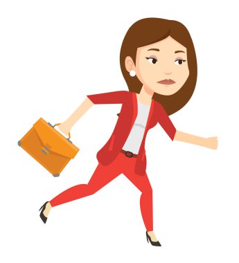 Vektör çizim çalışan üzgün bir iş kadını.