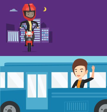 Metin için yer ile iki ulaşım afiş.