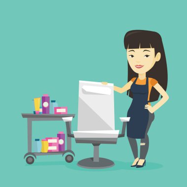 Kuaför berber dükkanı işyerinde.