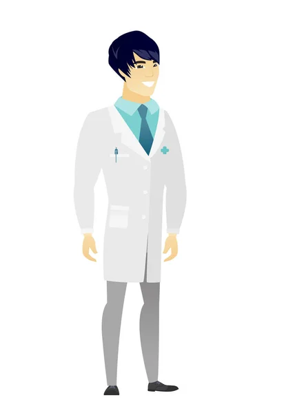 Joven asiático seguro médico . — Vector de stock