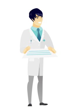 Bir sözleşme vektör çizim tutan doktor