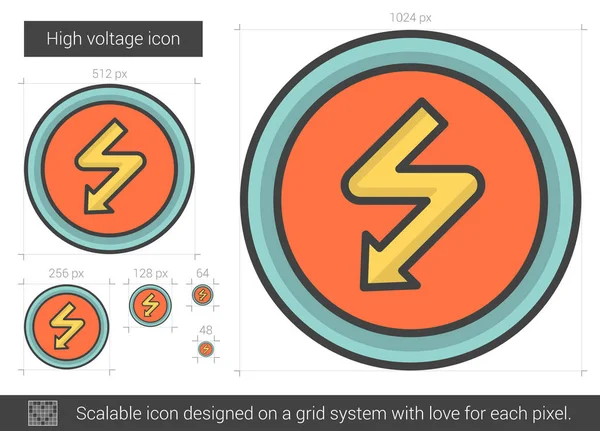 Icône de ligne haute tension . — Image vectorielle