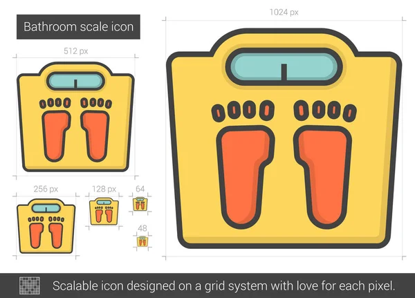Escala de baño línea icono . — Archivo Imágenes Vectoriales