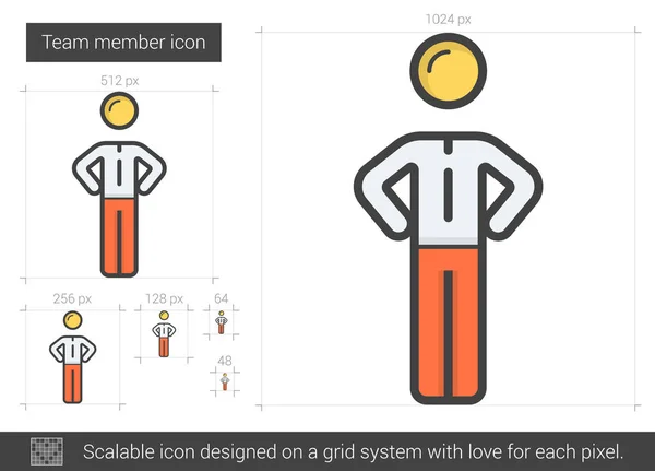 Team medlem ikon. — Stock vektor