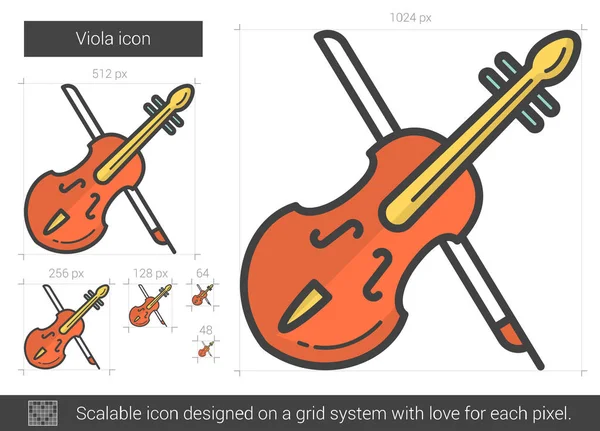 Viola icono de línea . — Archivo Imágenes Vectoriales