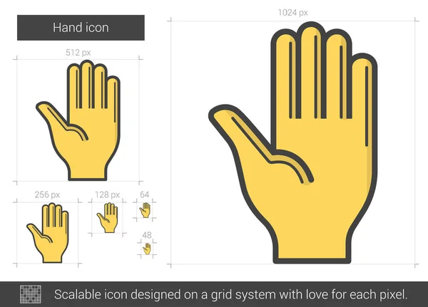 Handliniensymbol. — Stockvektor