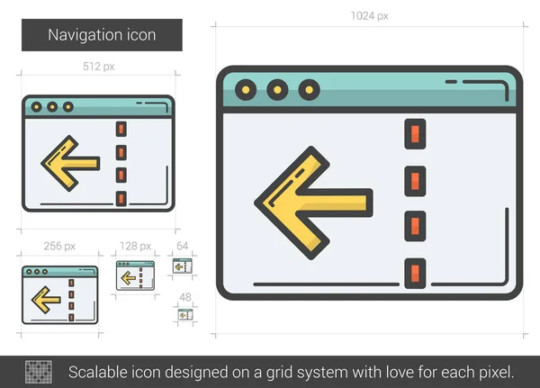 ナビゲーション ライン アイコン. — ストックベクタ