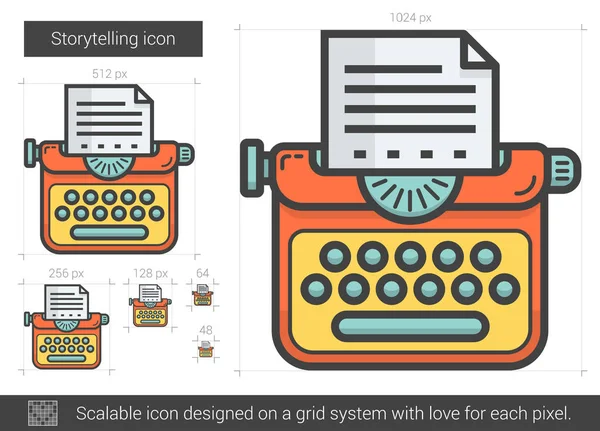 Storytelling lijn pictogram. — Stockvector